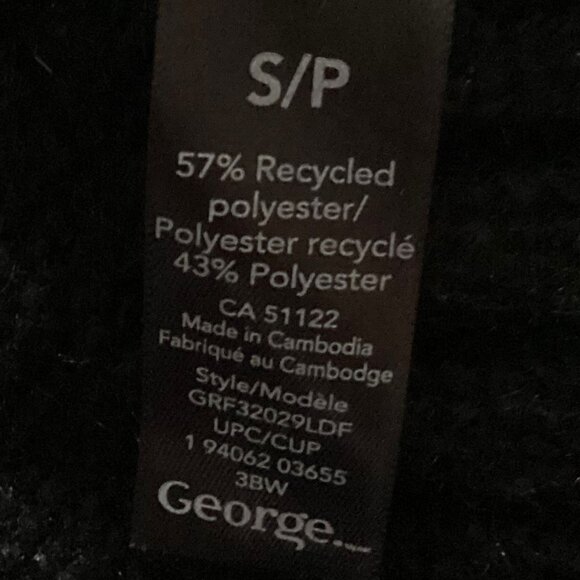 George Women's Black Turtleneck Knit Sweater Fair Isle Pattern Size S/P Skiing - Picture 7 of 7